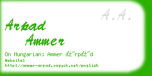 arpad ammer business card